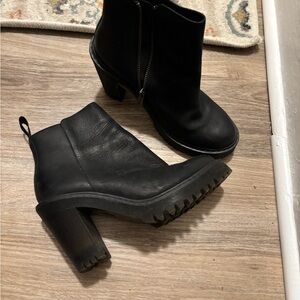 Dr. Martens Black Heeled Boots with Chunky Heel